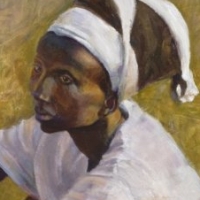 African Lady Painting by Julie Mason